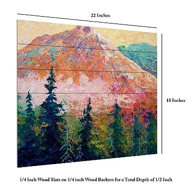 Trademark Fine Art Marion Rose 'Mtn Sentinel' Wood Slat Art