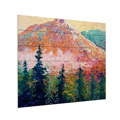 Trademark Fine Art Marion Rose 'Mtn Sentinel' Wood Slat Art