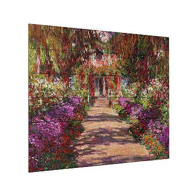 Trademark Fine Art Claude Monet 'Spring 1880' Wood Slat Art