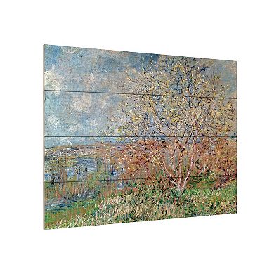 Trademark Fine Art Claude Monet 'Water Lilies 1914-22' Wood Slat Art