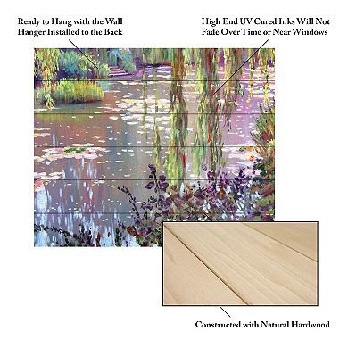 Trademark Fine Art David Lloyd Glover 'Homage to Monet' Wood Slat Art