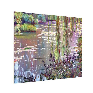 Trademark Fine Art David Lloyd Glover 'Homage to Monet' Wood Slat Art