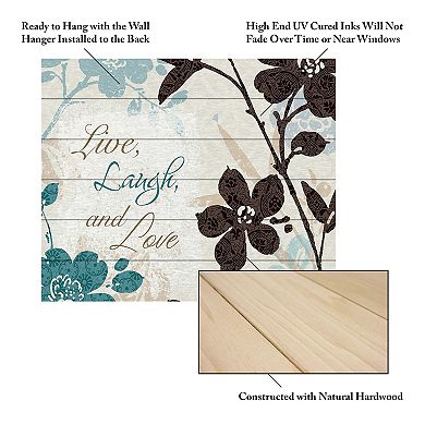 Trademark Fine Art Botanical Touch Quote II Wood Slat Wall Art