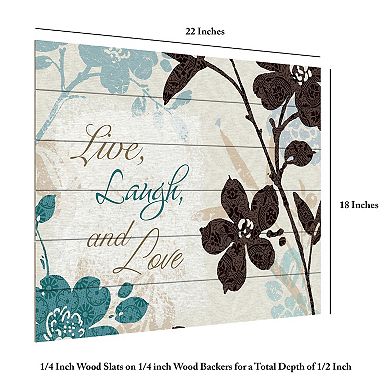 Trademark Fine Art Botanical Touch Quote II Wood Slat Wall Art