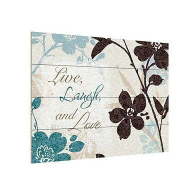 Trademark Fine Art Botanical Touch Quote II Wood Slat Wall Art