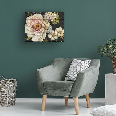 Trademark Fine Art Marche de Fleurs Wood Slat Wall Art