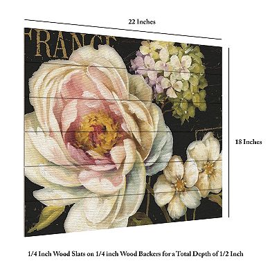 Trademark Fine Art Marche de Fleurs Wood Slat Wall Art