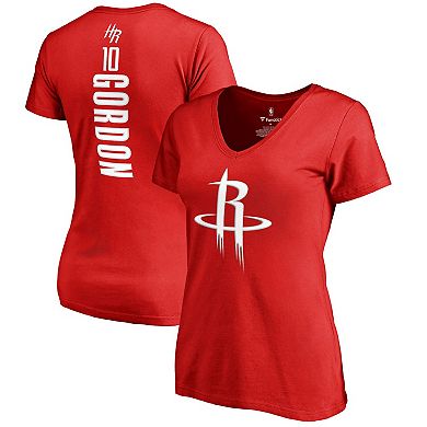 Women's Fanatics Branded Eric Gordon Red Houston Rockets Backer Classic Fit Name & Number V-Neck T-Shirt