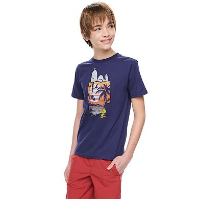 Boys 8-20 Family Fun Peanuts Snoopy Tropical Graphic Tee