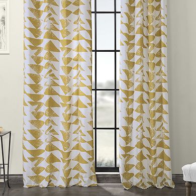 EFF Triad Grommet Printed Cotton Twill Window Curtain