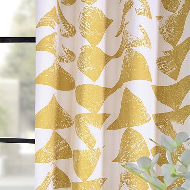 EFF Triad Grommet Printed Cotton Twill Window Curtain