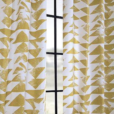 EFF Triad Grommet Printed Cotton Twill Window Curtain