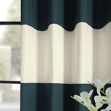 EFF Horizontal Grommet Stripe Cotton Window Curtain