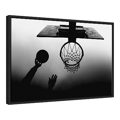 Amanti Art "nt Basketball Net" Framed Canvas Print