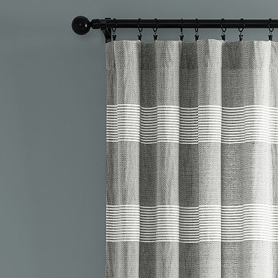 Lush Decor Tucker Stripe Yarn Dyed Cotton Knotted Tassel Window Curtains Set