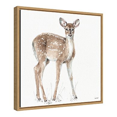 Amanti Art "Forest Friends XII (Deer)" Framed Canvas Print