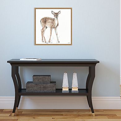 Amanti Art "Forest Friends XII (Deer)" Framed Canvas Print