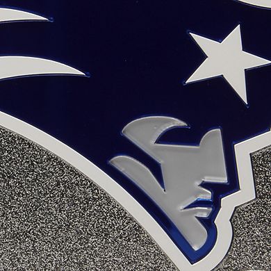 New England Patriots Silver Mirror Team Logo License Plate - Silver