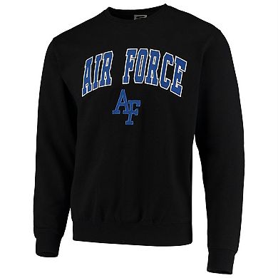 Men's Colosseum Black Air Force Falcons Arch & Logo Sweatshirt