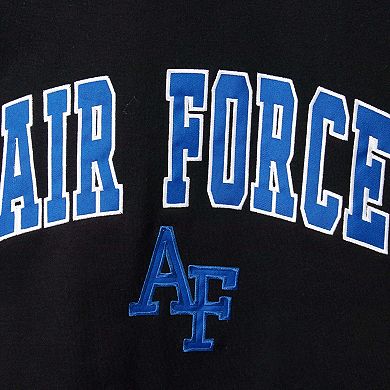 Men's Colosseum Black Air Force Falcons Arch & Logo Sweatshirt