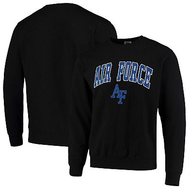 Men's Colosseum Black Air Force Falcons Arch & Logo Sweatshirt