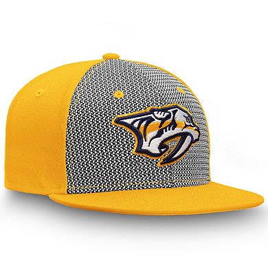 Men's Fanatics Branded Gray/Gold Nashville Predators Versalux Fitted Hat