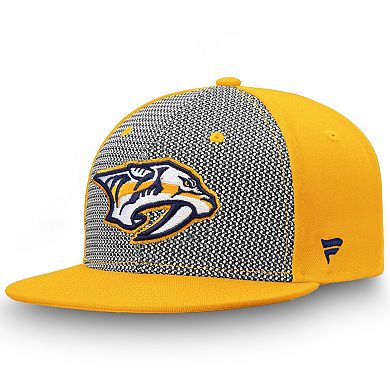 Men's Fanatics Branded Gray/Gold Nashville Predators Versalux Fitted Hat