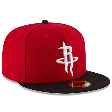 Men's New Era Red/Black Houston Rockets Official Team Color 2Tone 59FIFTY Fitted Hat