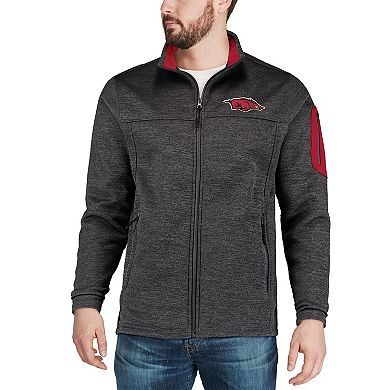 Men's Colosseum Charcoal Arkansas Razorbacks Anchor Full-Zip Jacket