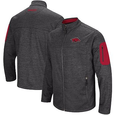 Men's Colosseum Charcoal Arkansas Razorbacks Anchor Full-Zip Jacket