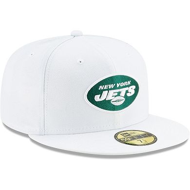 Men's New Era White New York Jets Omaha 59FIFTY Fitted Hat