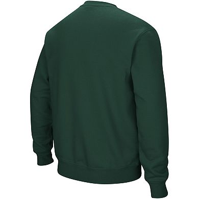 Men's Colosseum Green Miami Hurricanes Arch & Logo Crew Neck Sweatshirt