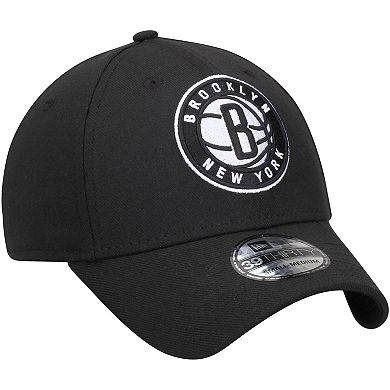 Men's New Era Black Brooklyn Nets Team Classic 39THIRTY Flex Hat