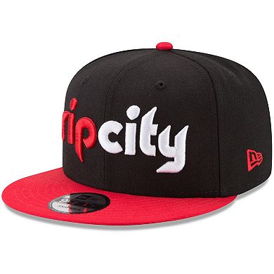 Men's New Era Black/Red Portland Trail Blazers 2-Tone 9FIFTY Adjustable Snapback Hat