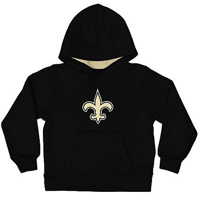 New Orleans Saints Toddler Fan Gear Primary Logo Pullover Hoodie - Black