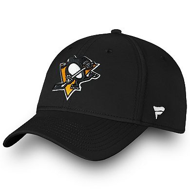 Men's Fanatics Branded Black Pittsburgh Penguins Core Elevated Speed Flex Hat