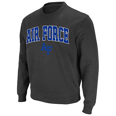 Men's Colosseum Charcoal Air Force Falcons Arch & Logo Sweatshirt