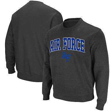 Men's Colosseum Charcoal Air Force Falcons Arch & Logo Sweatshirt