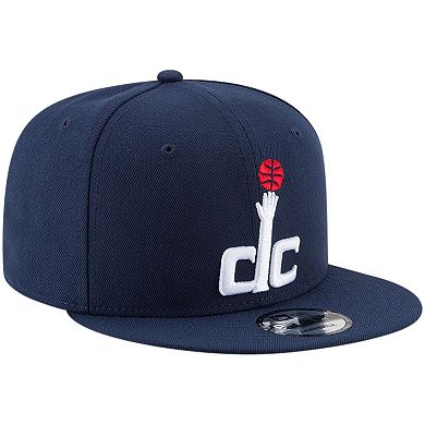 Men's New Era Navy Washington Wizards Official Team Color 9FIFTY Snapback Hat