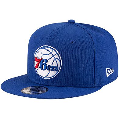 Men's New Era Royal Philadelphia 76ers Official Team Color 9FIFTY Snapback Hat