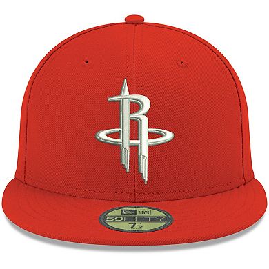 Men's New Era Red Houston Rockets Official Team Color 59FIFTY Fitted Hat
