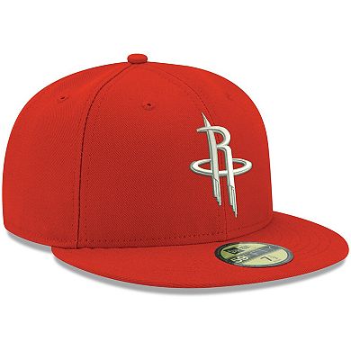 Men's New Era Red Houston Rockets Official Team Color 59FIFTY Fitted Hat