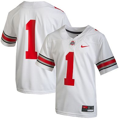 Youth Nike #1 White Ohio State Buckeyes Team Replica Football Jersey