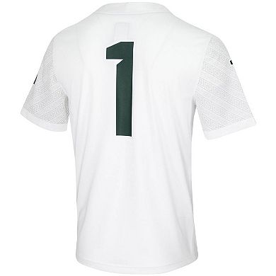 Men's Nike #1 White Michigan State Spartans Untouchable Game Jersey