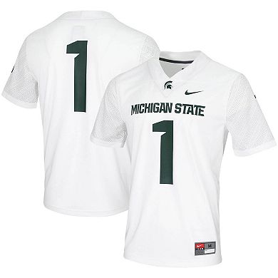 Men's Nike #1 White Michigan State Spartans Untouchable Game Jersey