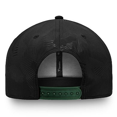 Men's Fanatics Branded Black/Green Minnesota Wild Iconic Snapback Adjustable Hat