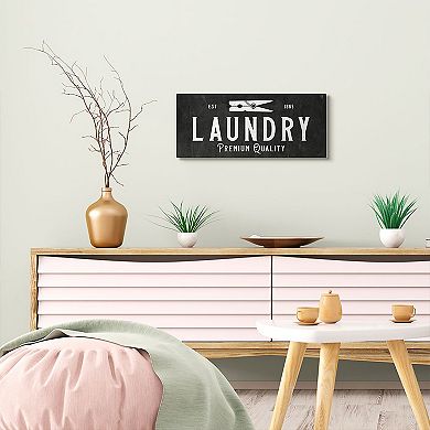 Stupell Home Decor Vintage Laundry Black And White Textured Word Design Wall Art by Gigi Louise