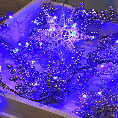 LumaBase Blue LED Fairy String Light 2-Piece Set