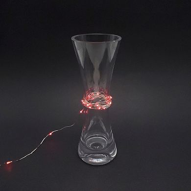 LumaBase Red LED Fairy String Light 2-Piece Set