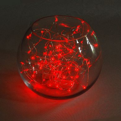 LumaBase Red LED Fairy String Light 2-Piece Set